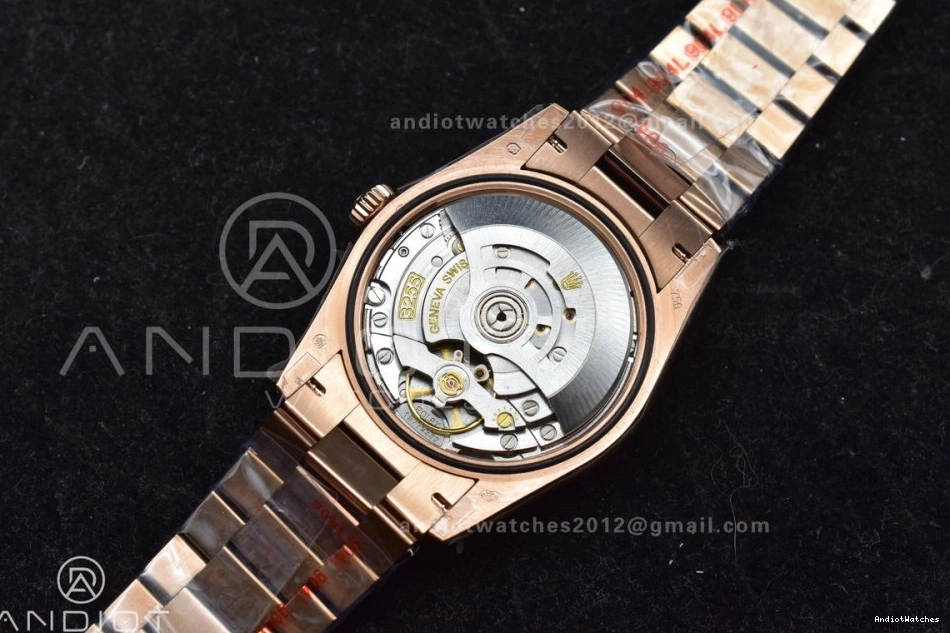 36 with DayDate Diamond 671 Weight) RG Steel (Gain vr3255 QF Dial President Best Square Original Bracelet on Grey V5 904L Edition 0408